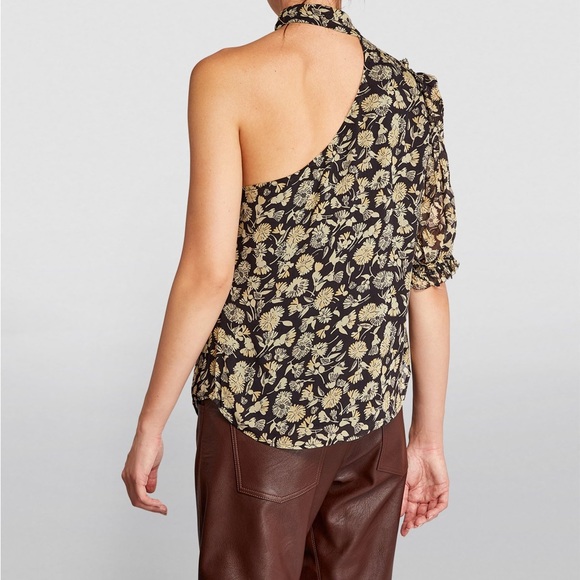 Ralph Lauren floral one shoulder blouse - Picture 2 of 3